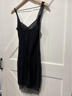 GAS Jeans Blue Label Black Sleeveless Dress, Size S